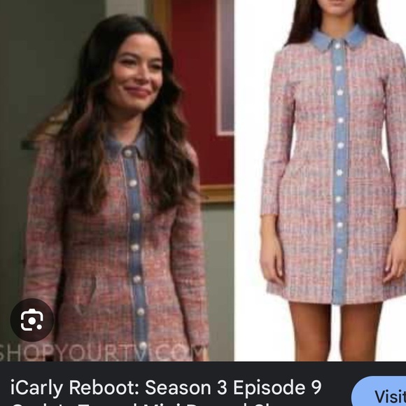 Maje Tweed Pattern Coat Dress